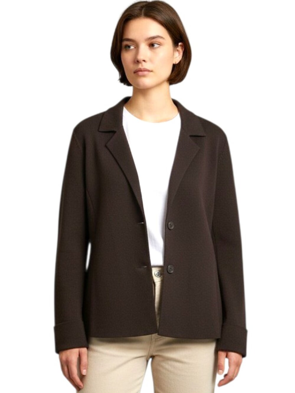 Anthropologie NWT Sweater Blazer Jacket Black Cotton/Wool Office/Work/Career - M